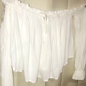 White off the shoulder top.